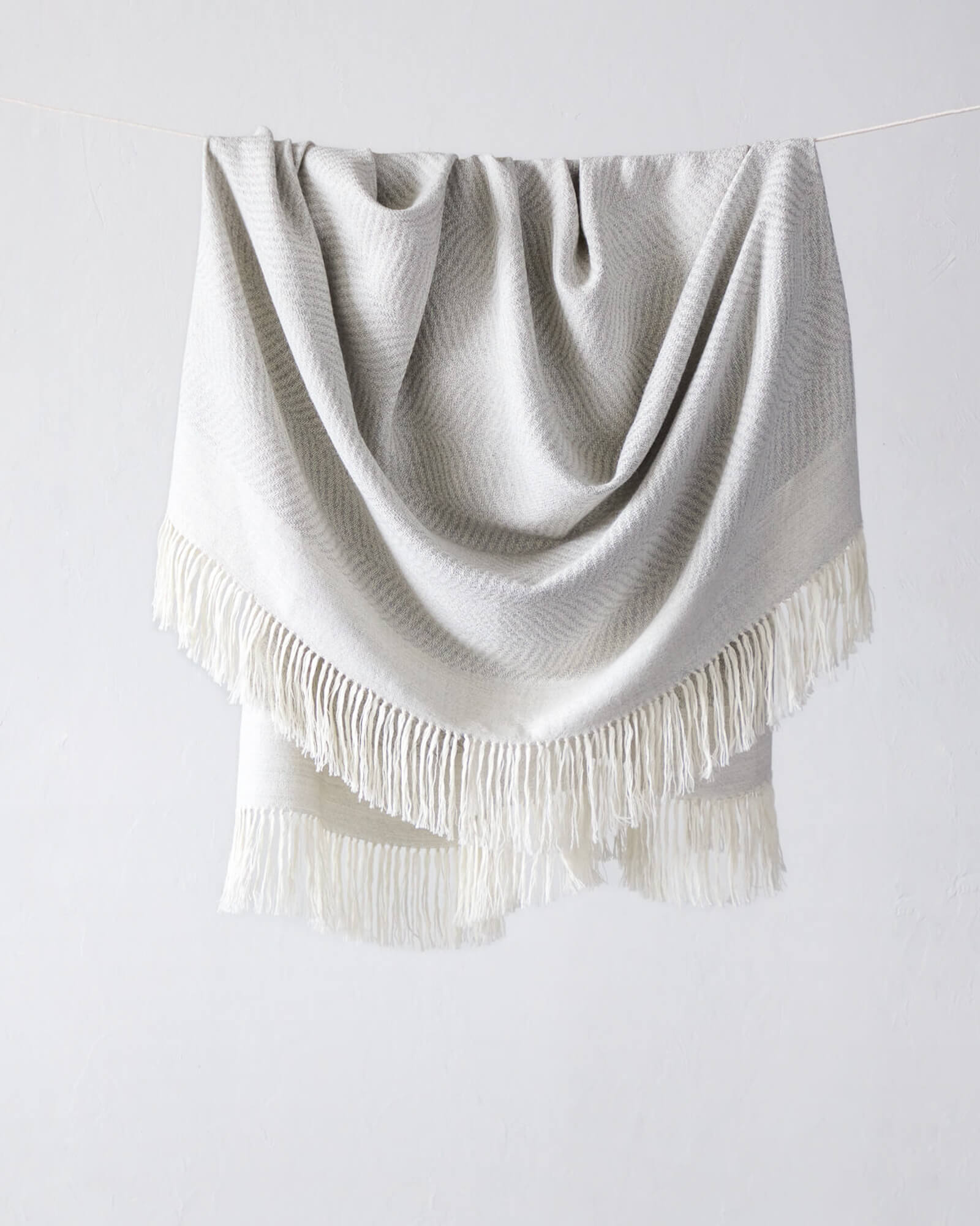 White best sale fringe blanket